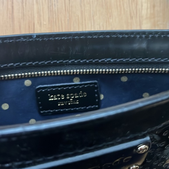 Like new Kate Spade black patten leather wristlet with removable strap - Picture 14 of 16